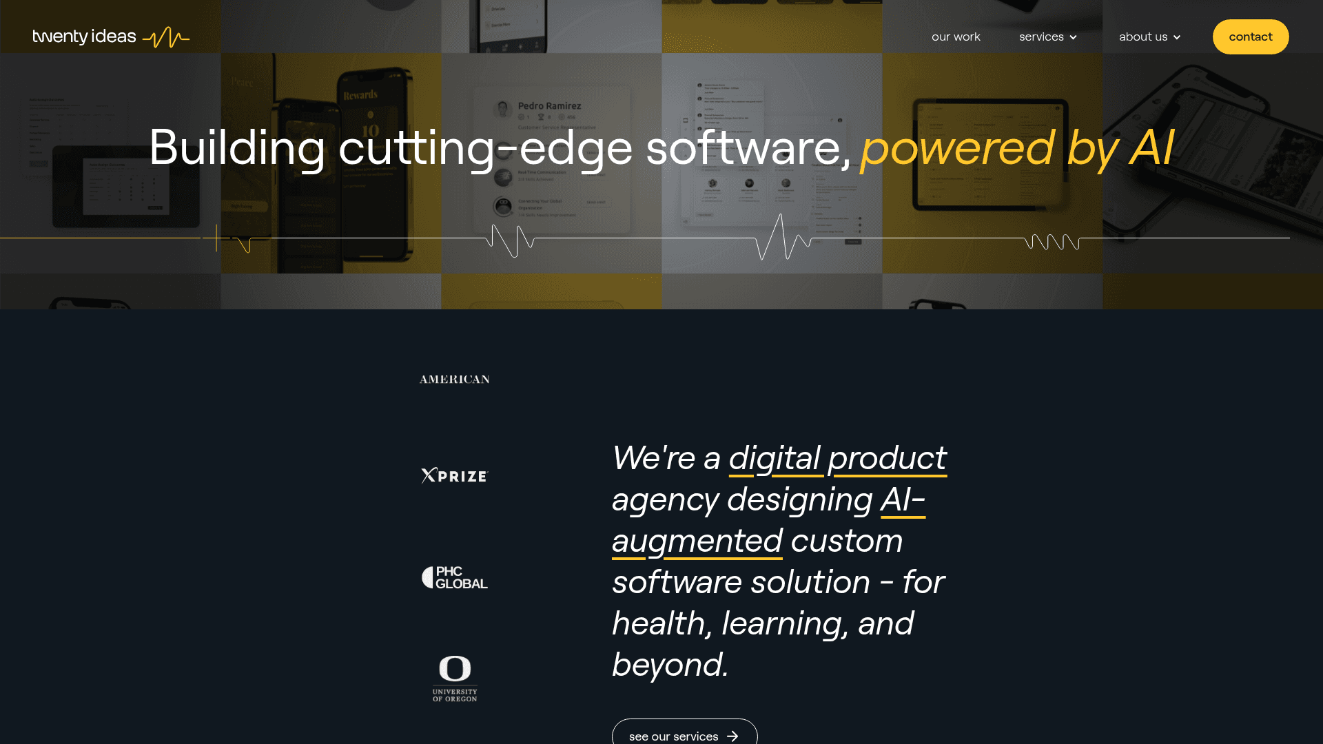 Twenty Ideas website screenshot