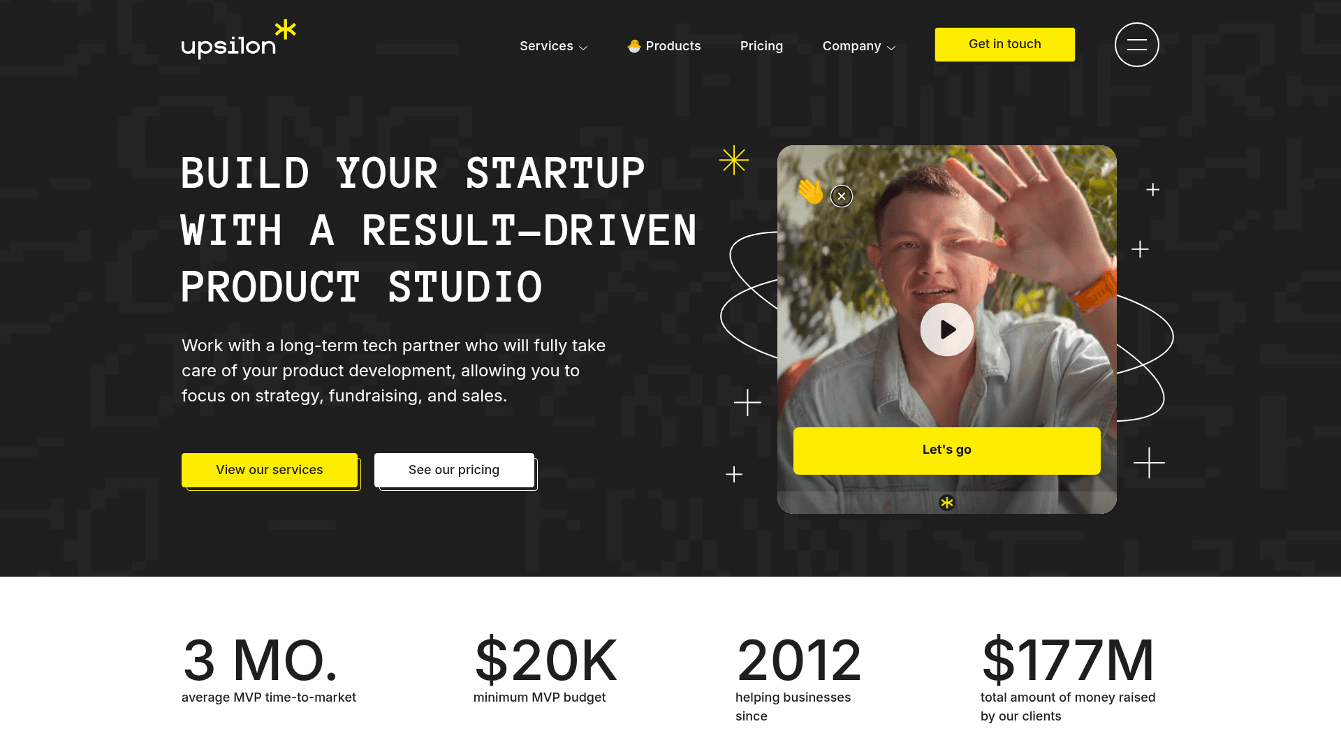 Upsilon website screenshot