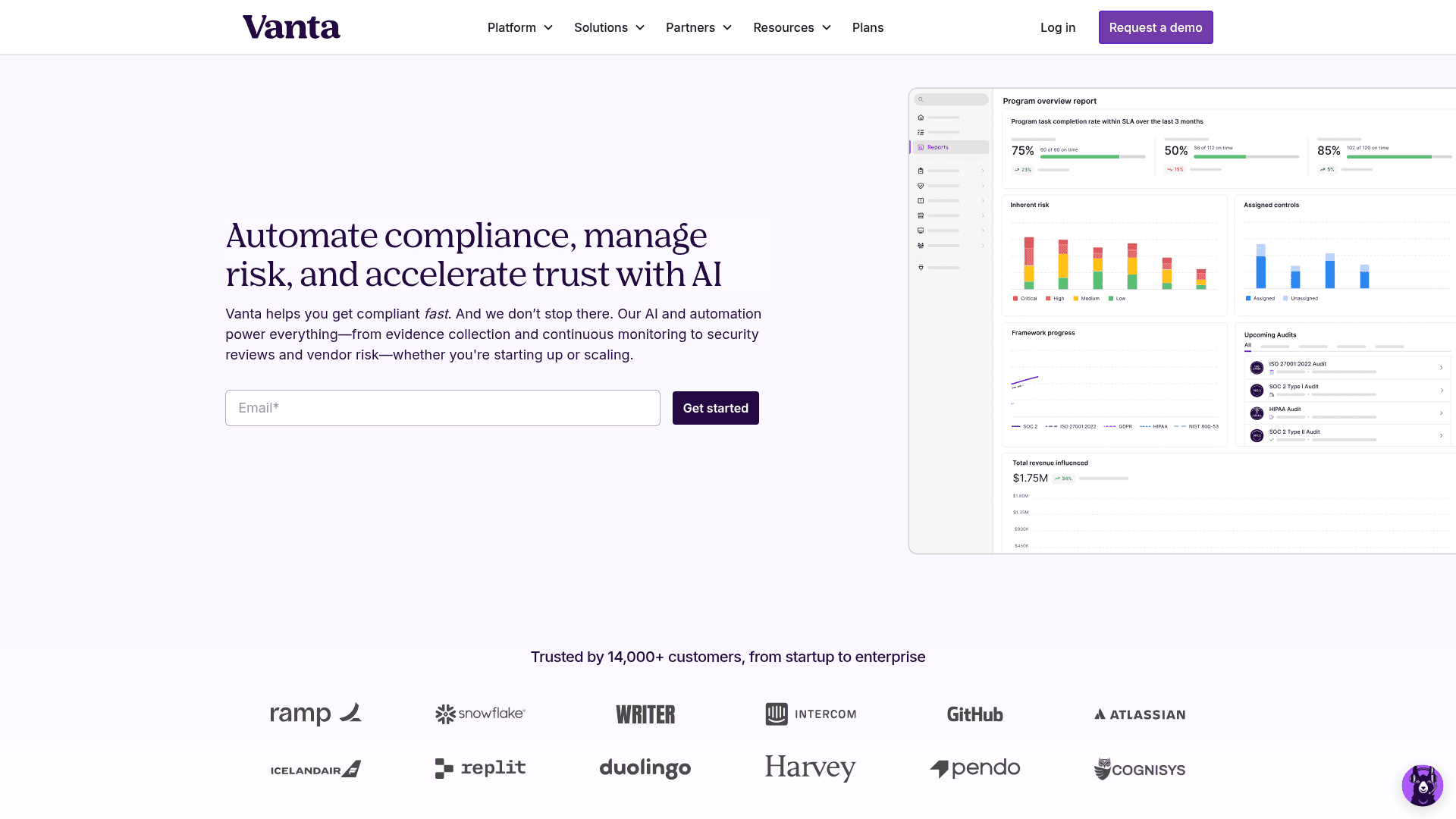Vanta website screenshot