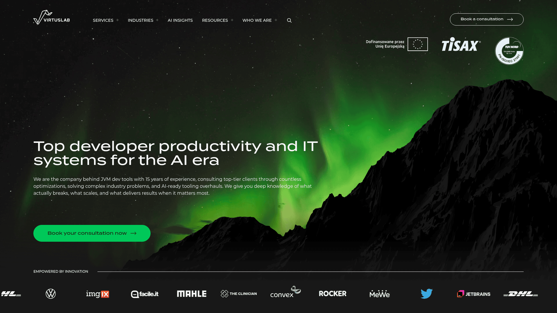 VirtusLab website screenshot