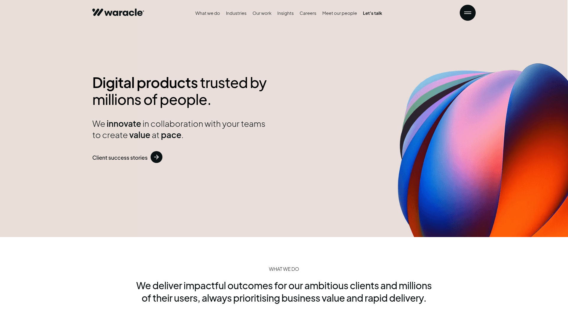 Waracle website screenshot