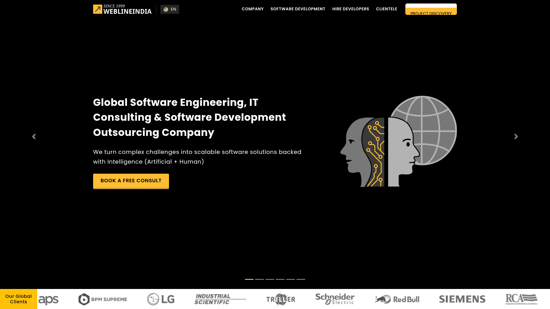 WebLineIndia website screenshot