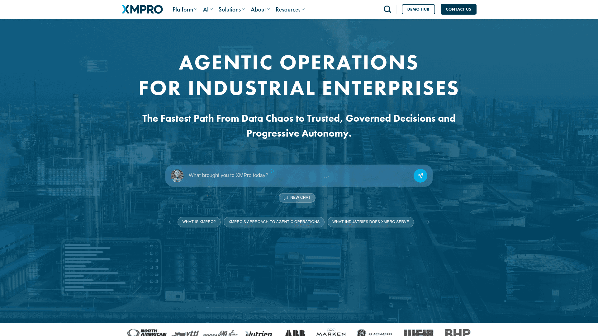 XMPro website screenshot