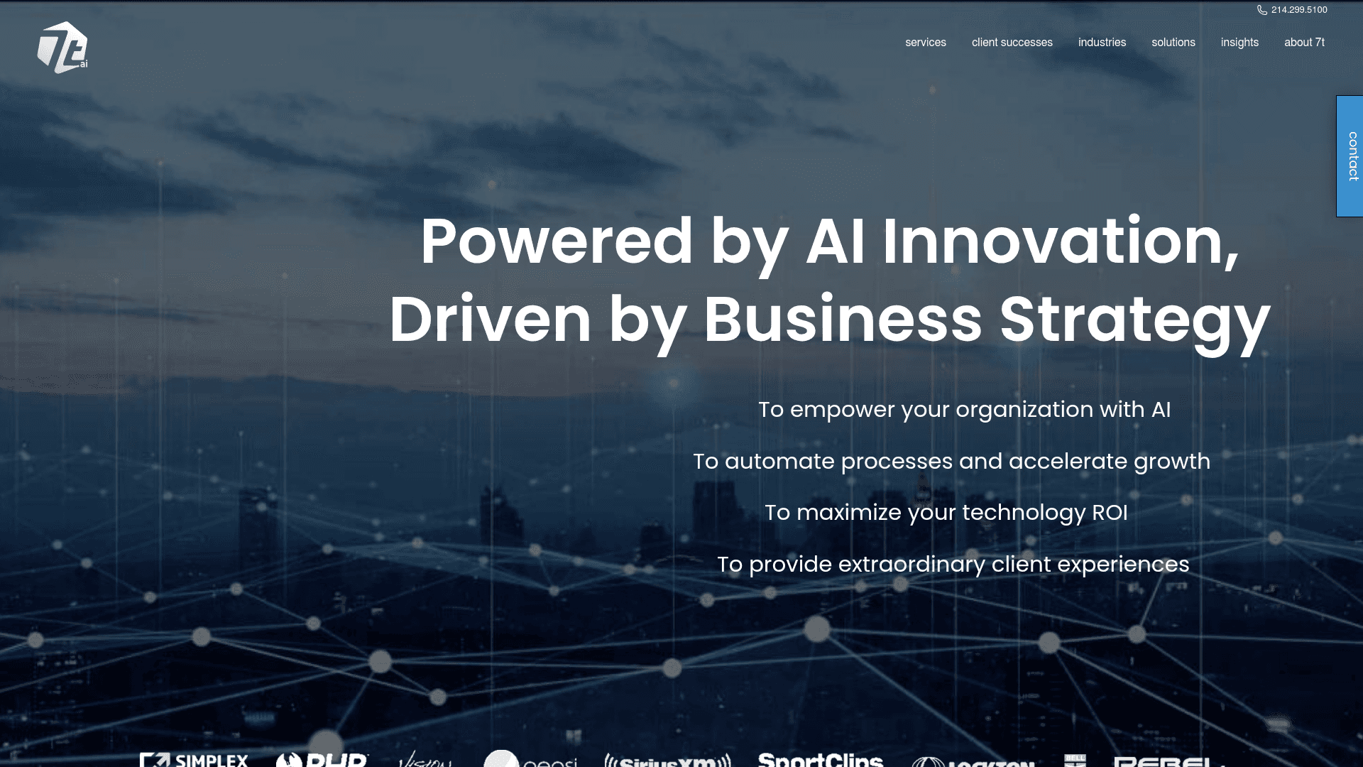 7t.AI website screenshot