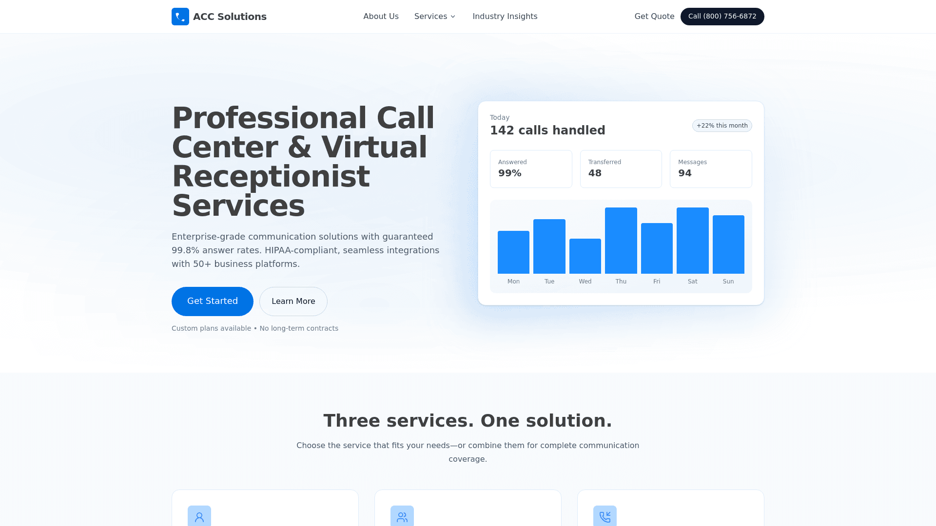 Acc Solutions website screenshot