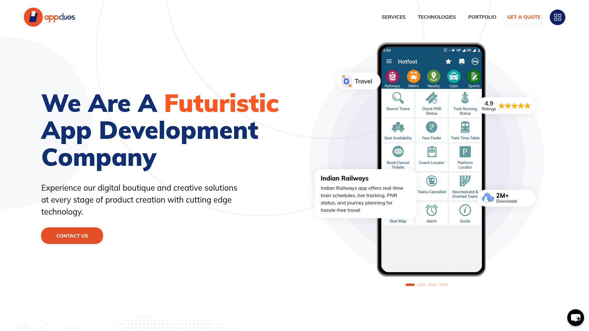 AppClues Infotech website screenshot