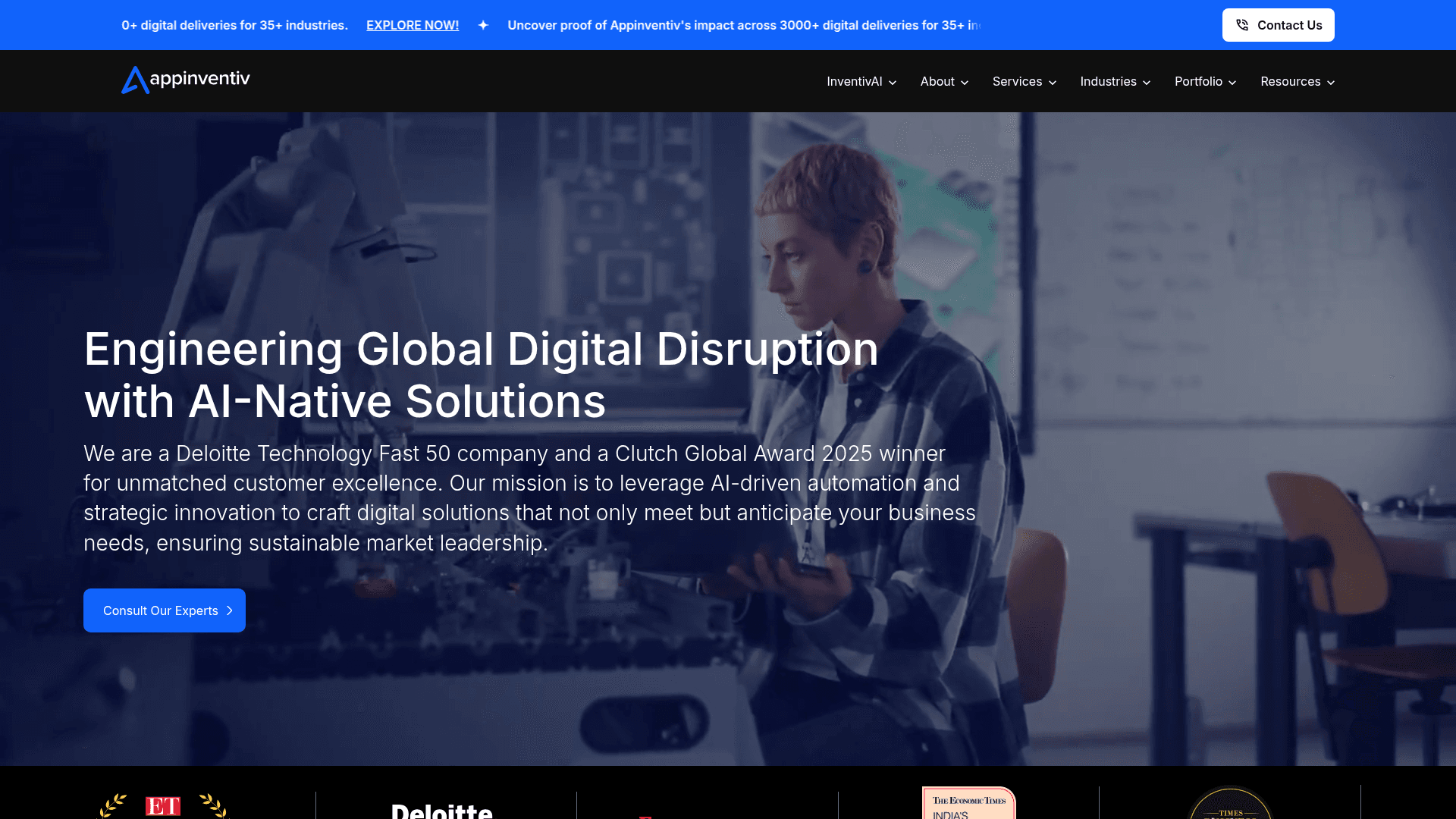 Appinventiv website screenshot