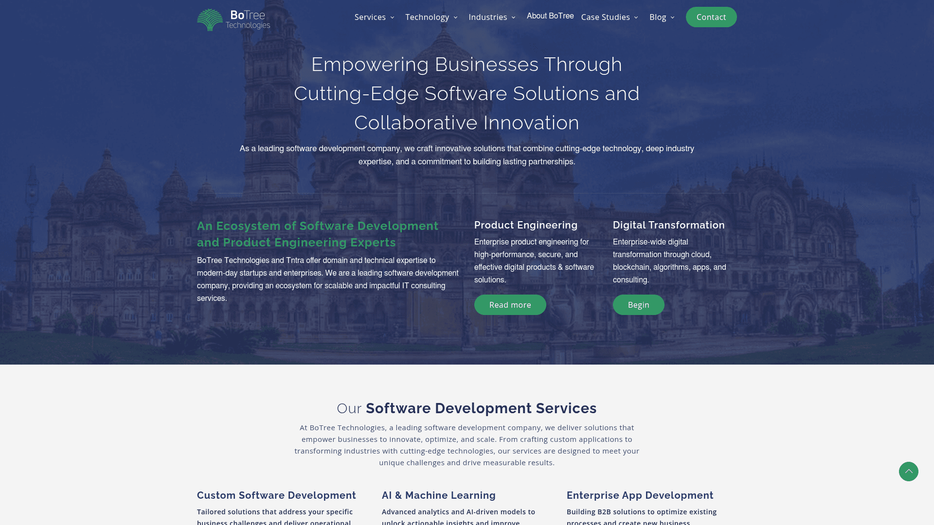 BoTree Technologies website screenshot