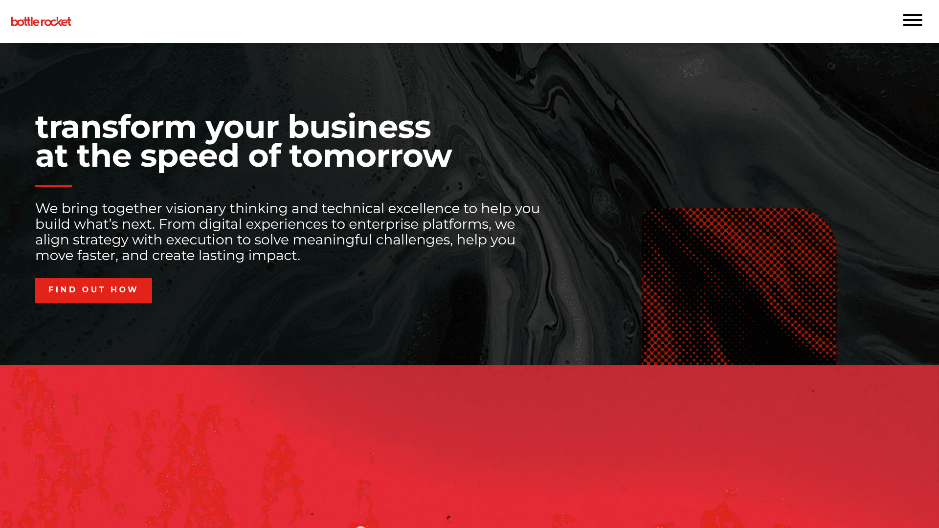 Bottle Rocket website screenshot