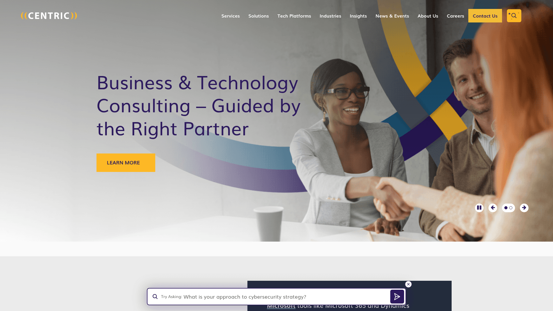 Centric Consulting website screenshot