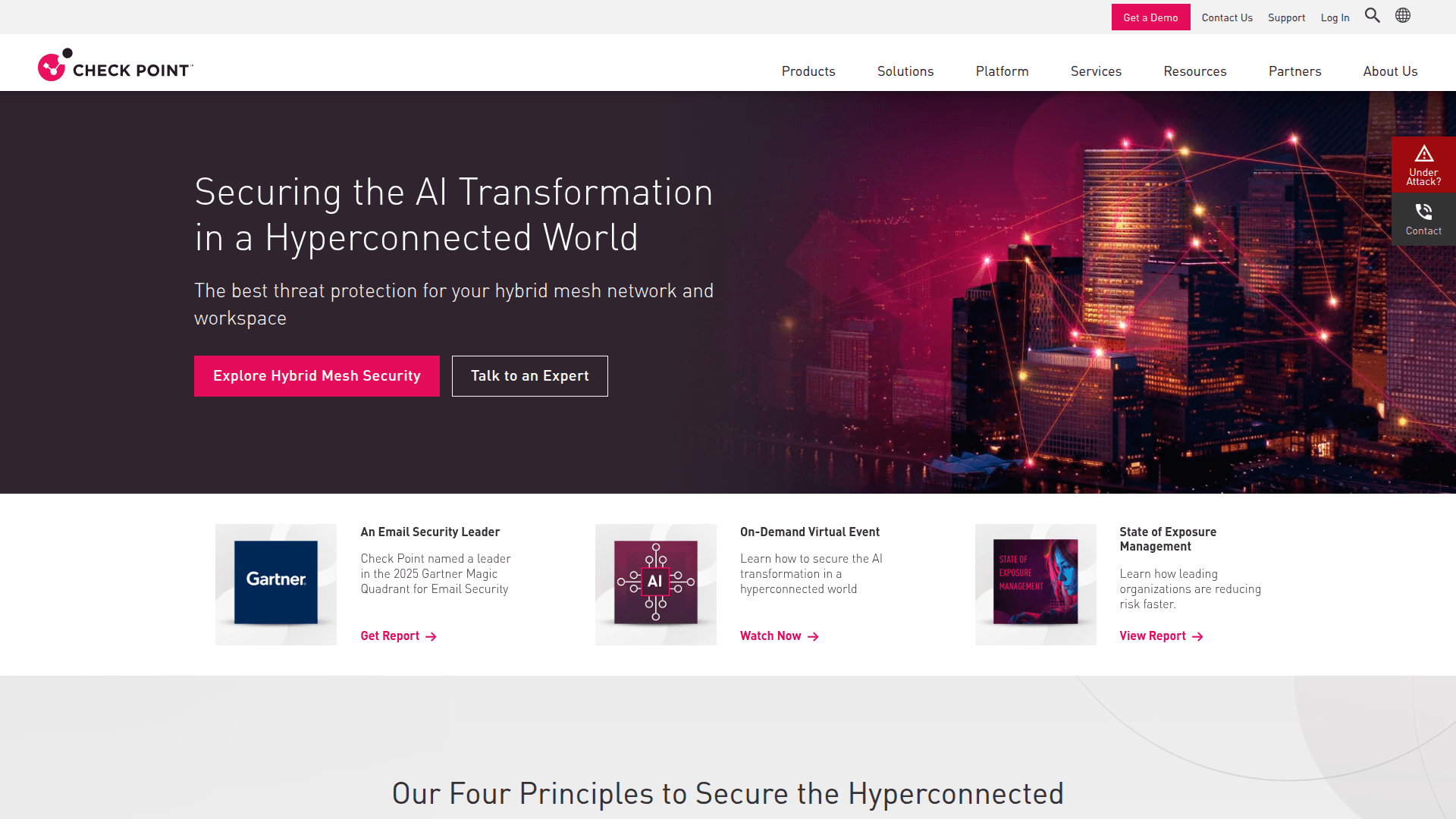 Check Point Software website screenshot