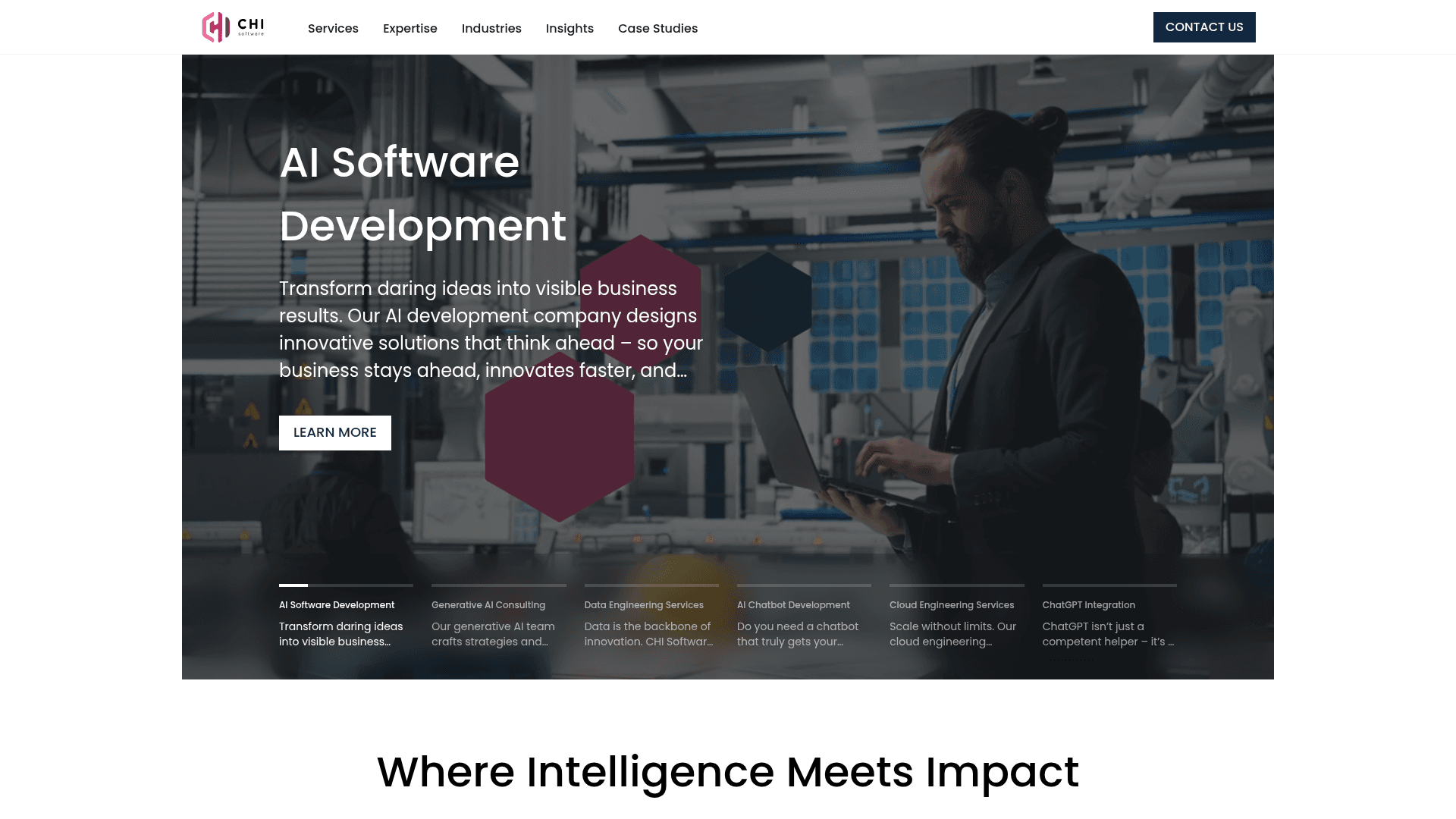 CHI Software website screenshot