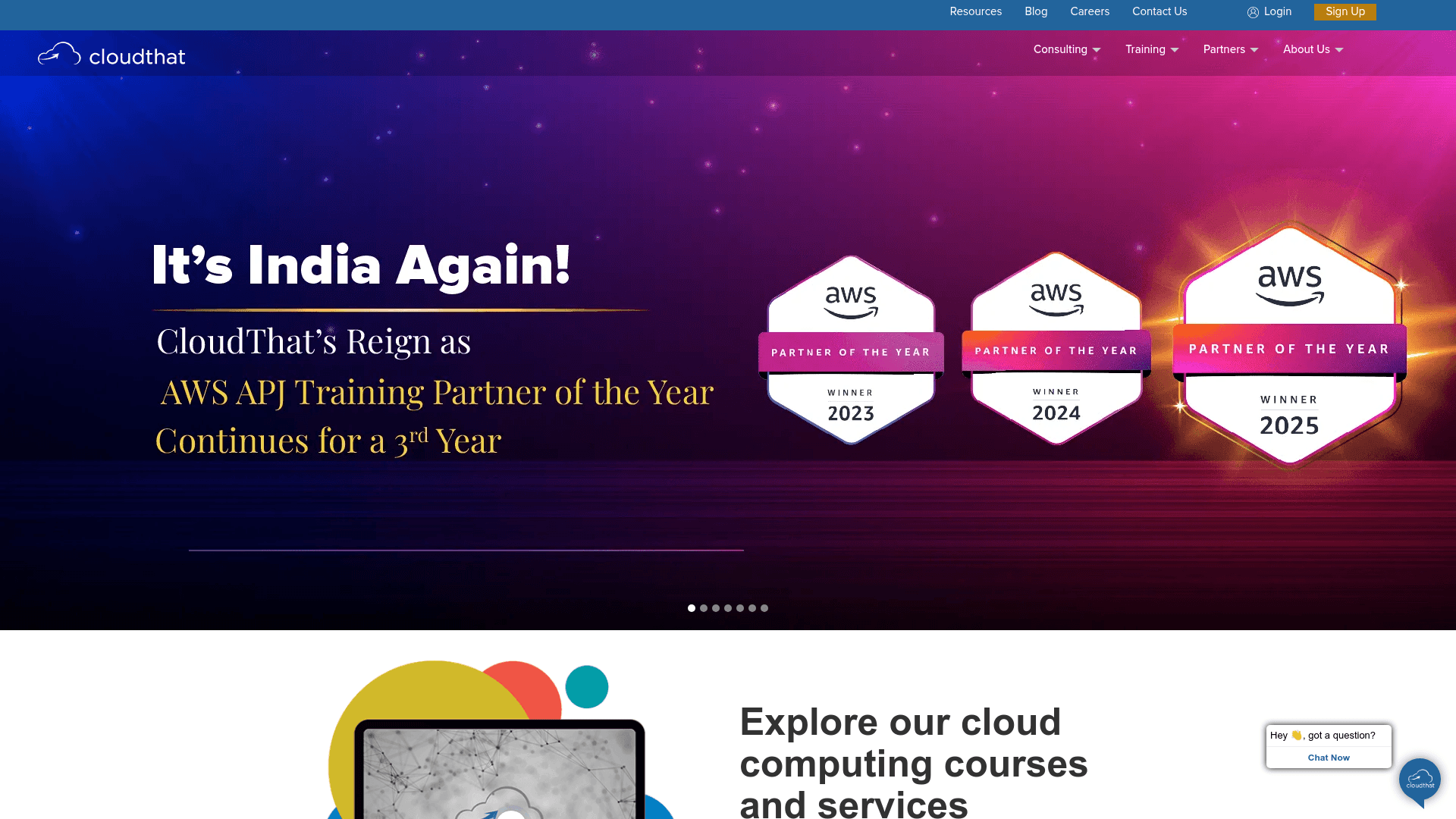 CloudThat website screenshot