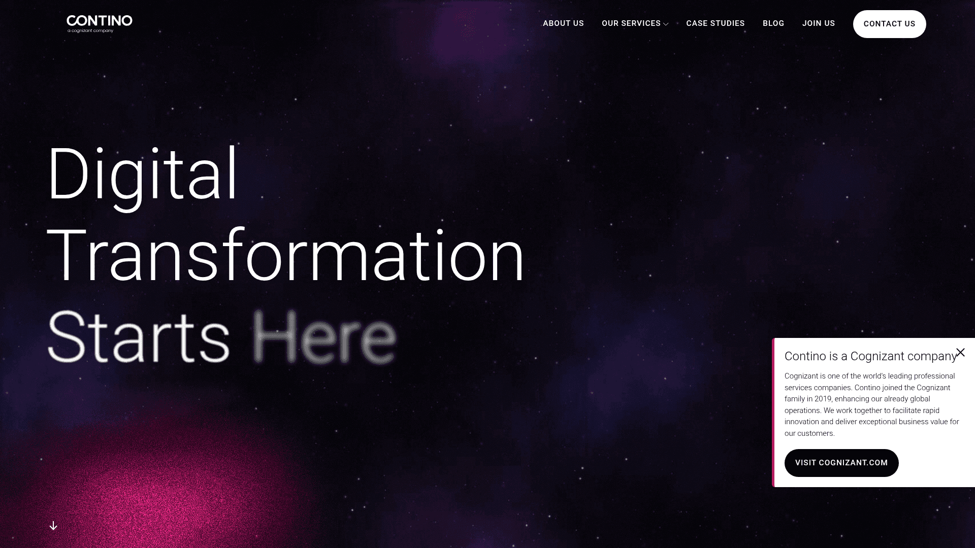 Contino website screenshot