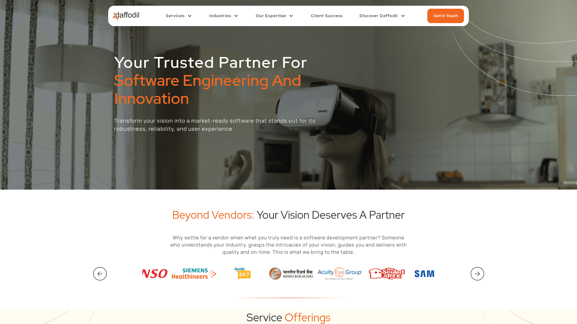 Daffodil Software website screenshot