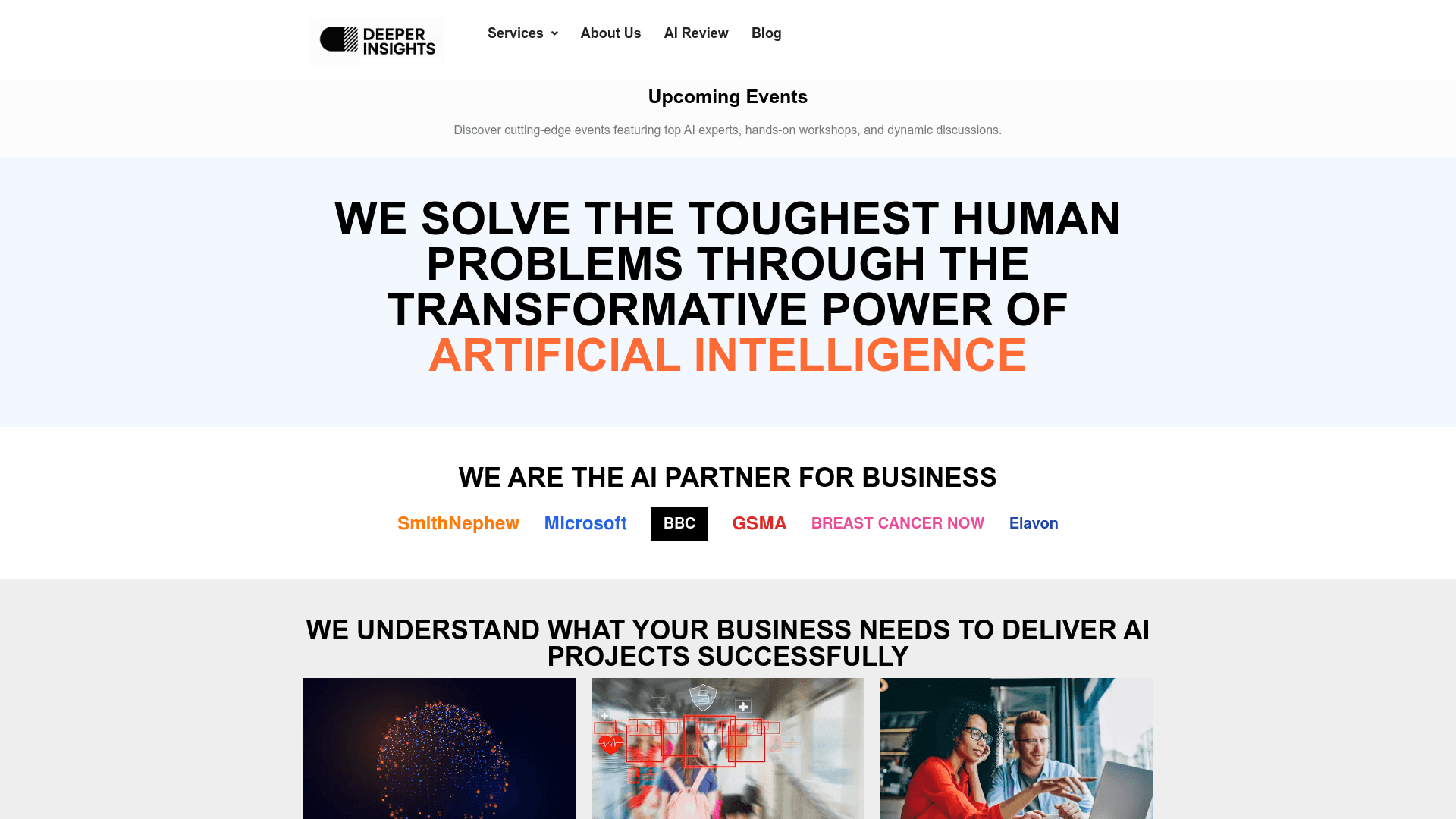 Deeper Insights website screenshot