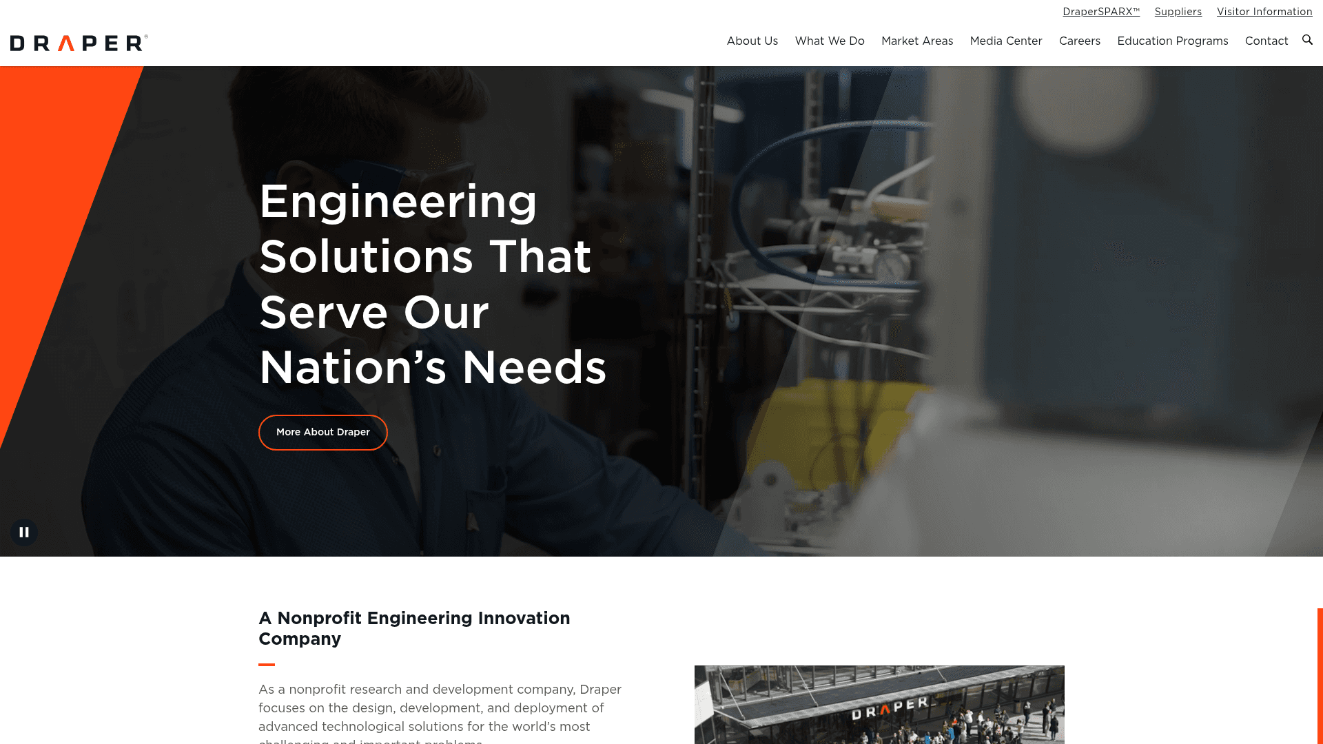 Draper website screenshot