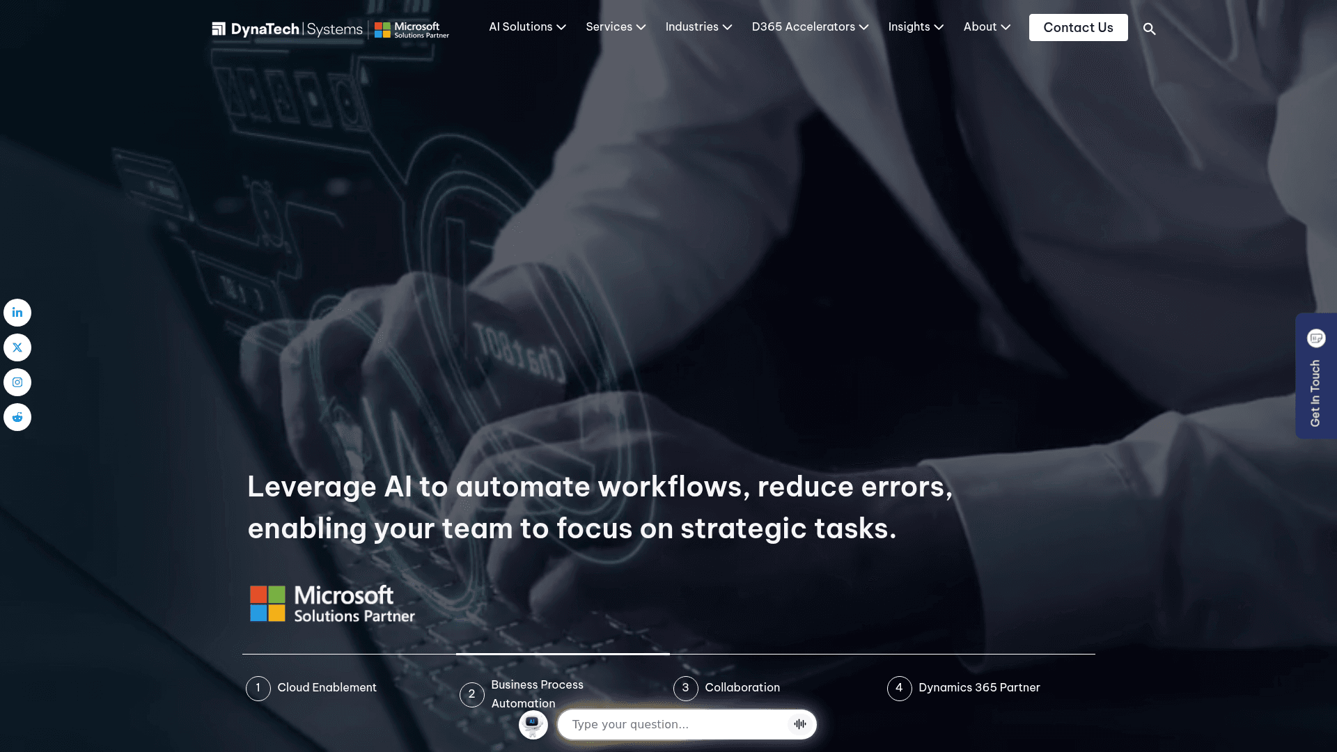DynaTech Consultancy website screenshot