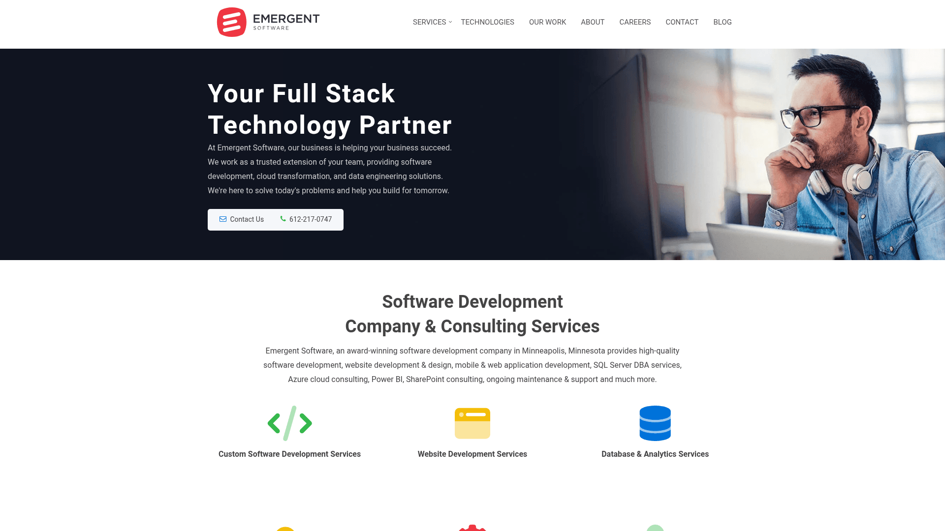 Emergent Software website screenshot