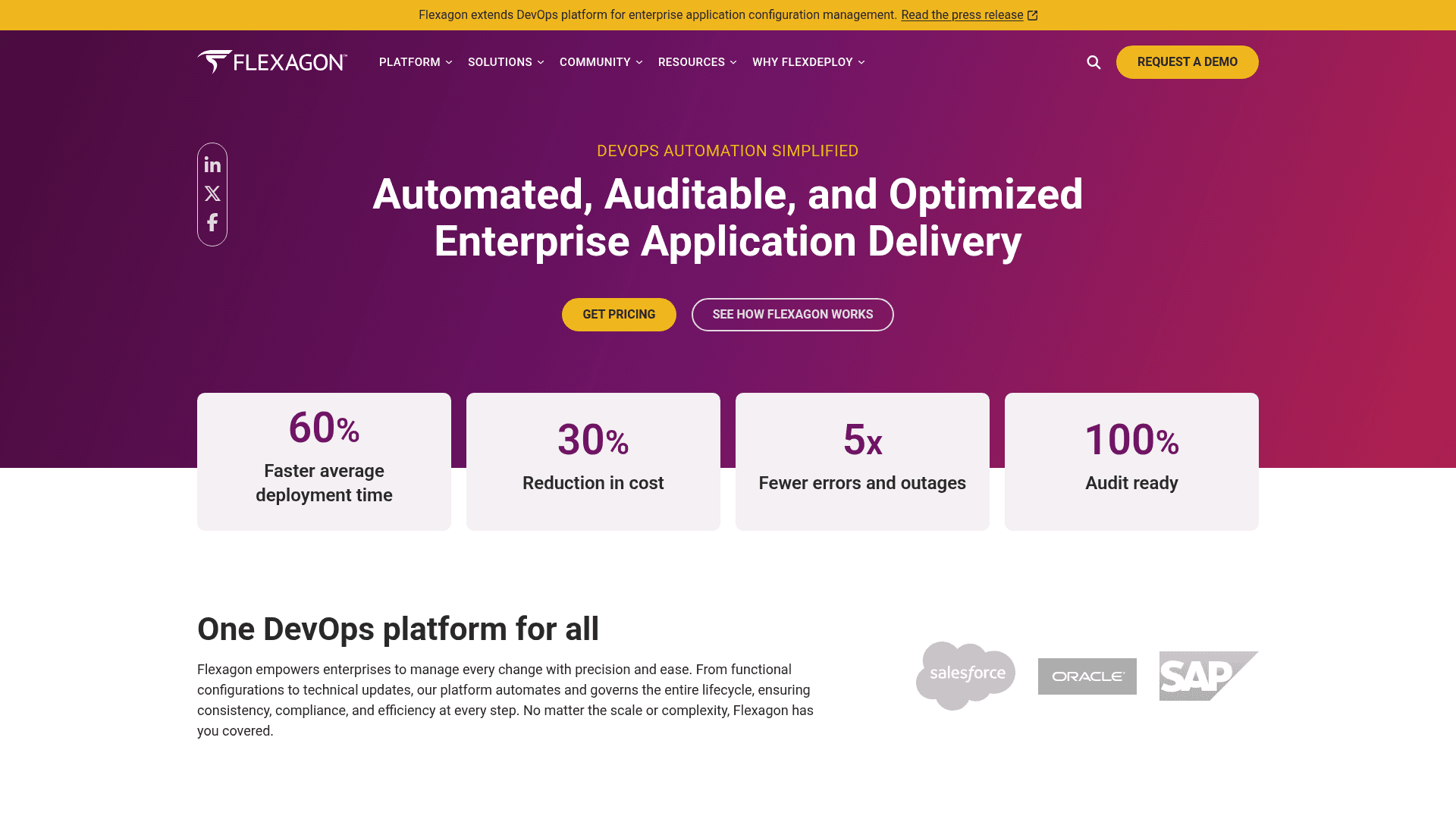 Flexagon website screenshot