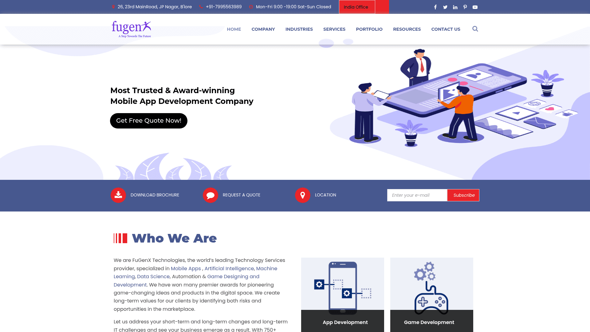 FuGenX Technologies website screenshot