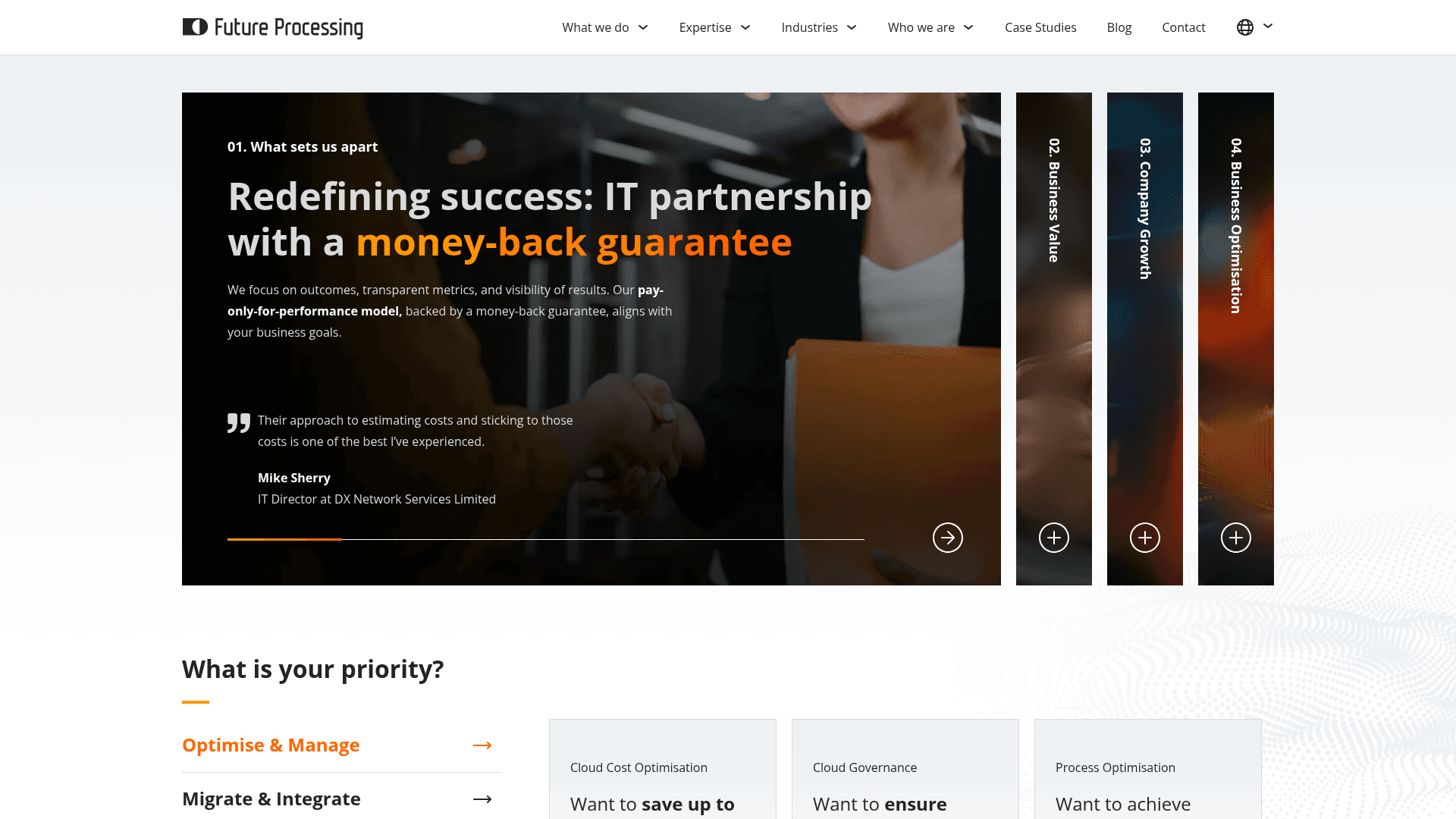 Future Processing website screenshot