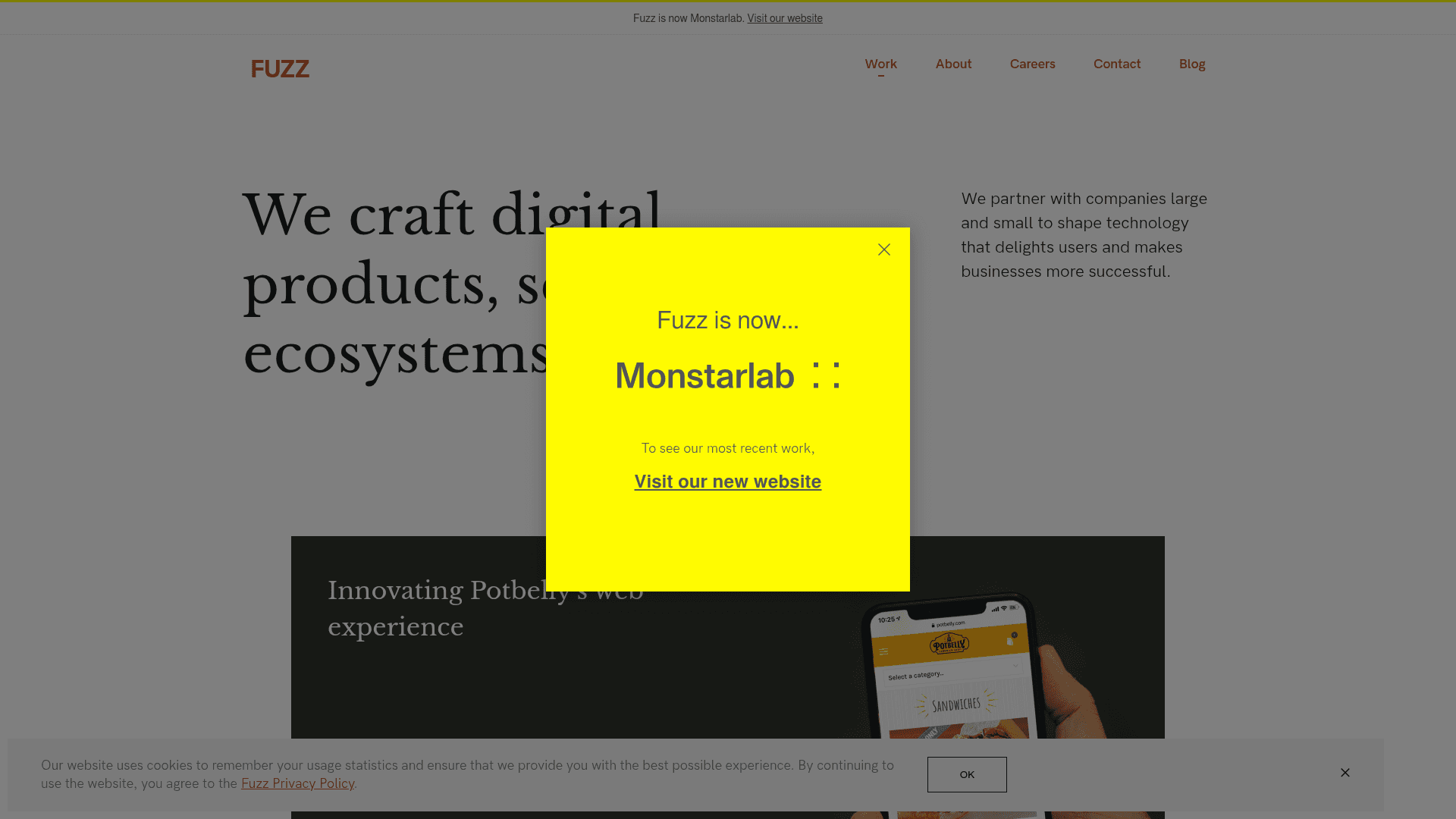 Fuzz Productions website screenshot