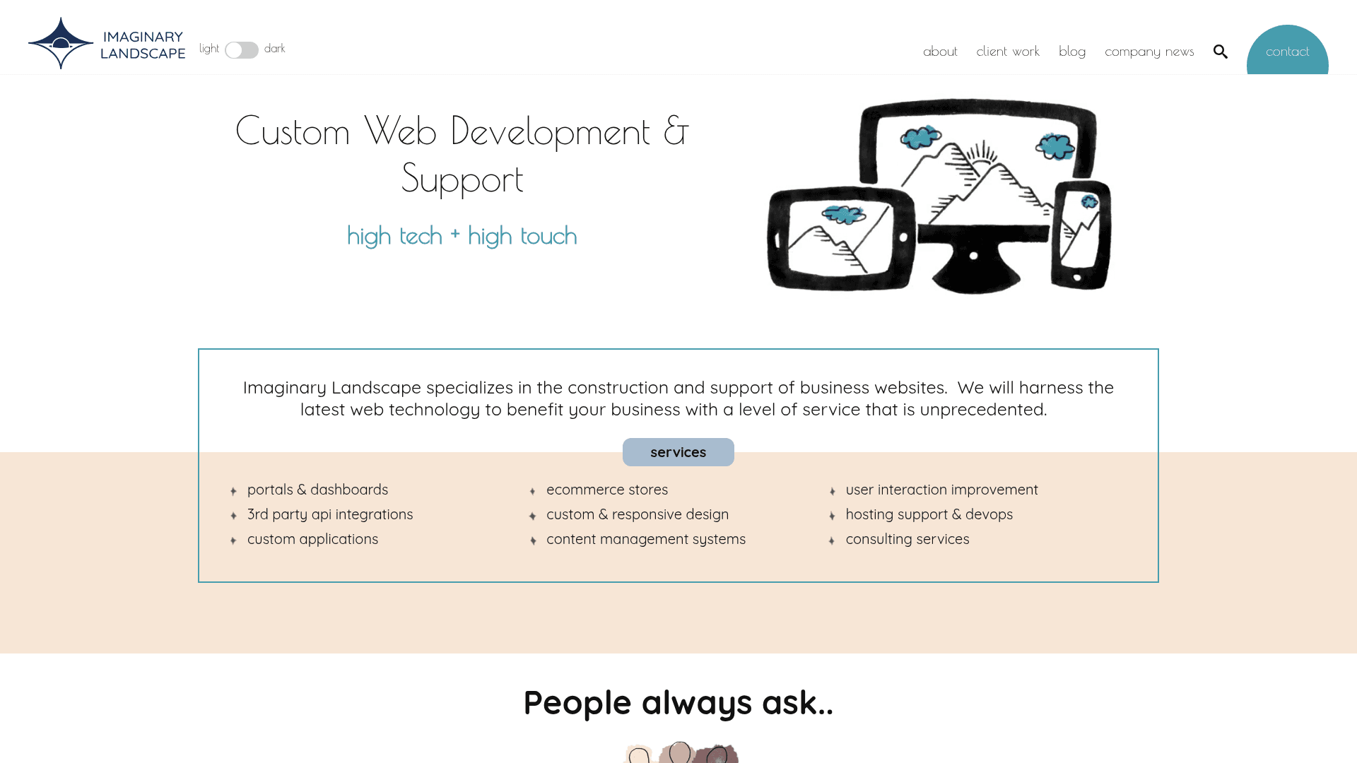 Imaginary Landscape website screenshot