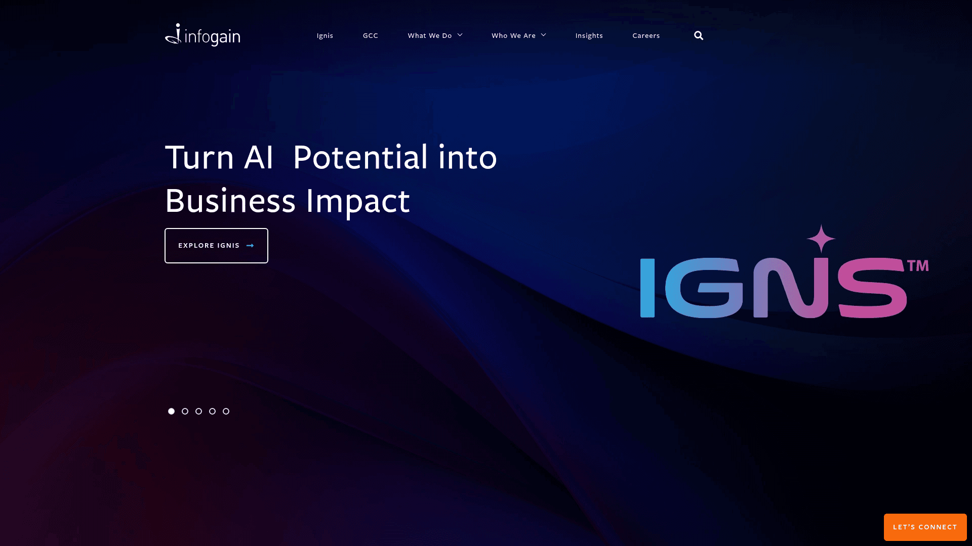 Infogain website screenshot