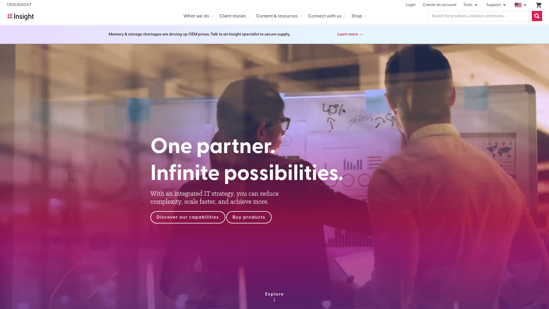 Insight Enterprises website screenshot