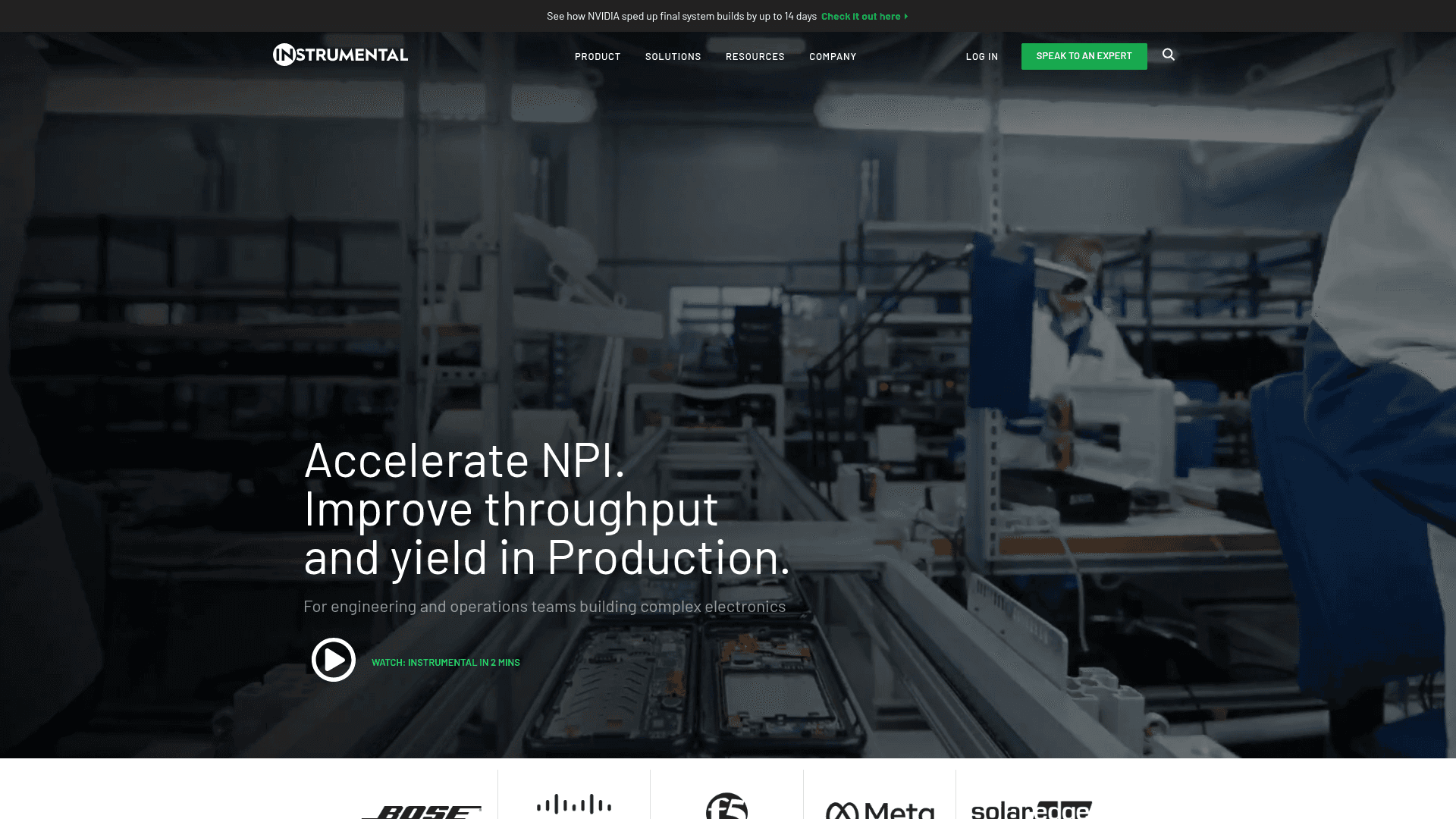 Instrumental website screenshot