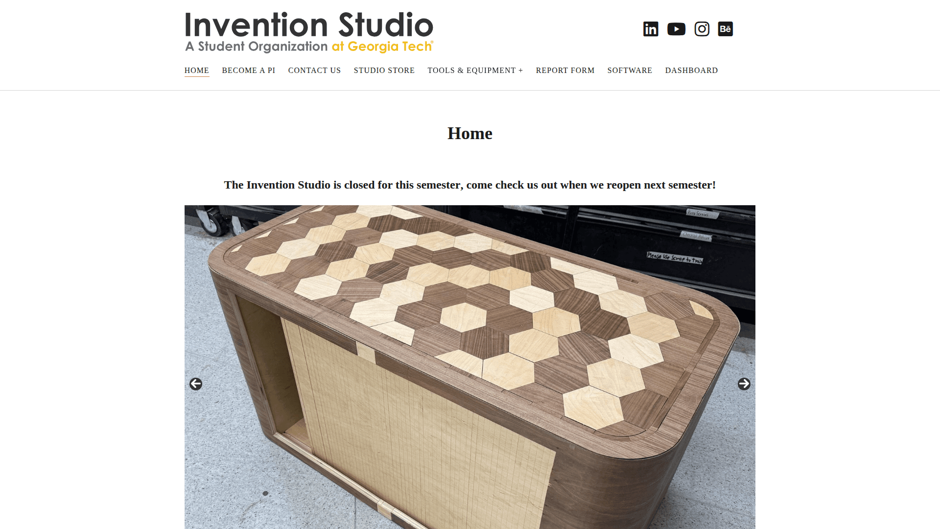 Invention Studio (Georgia Tech) website screenshot