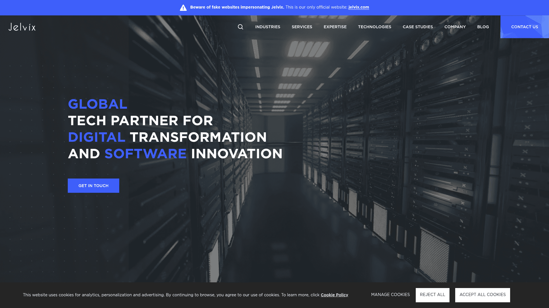 Jelvix website screenshot