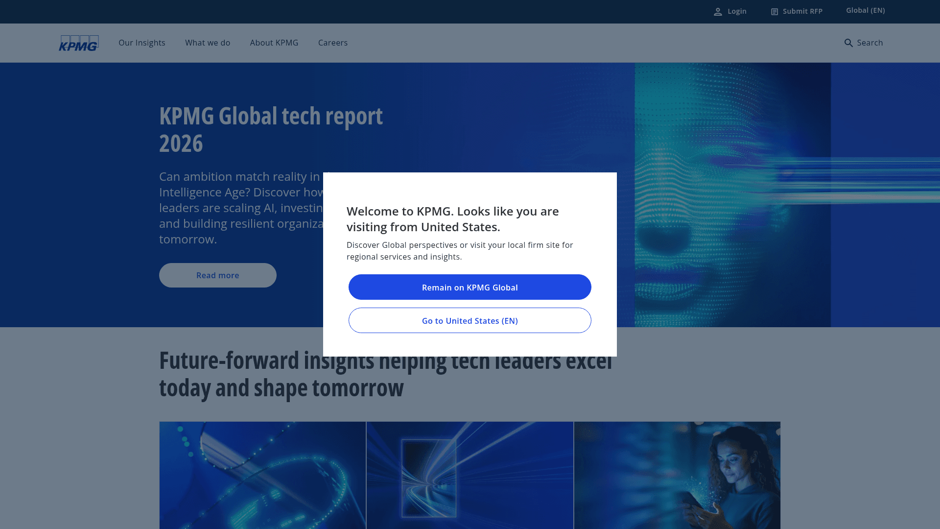 KPMG website screenshot