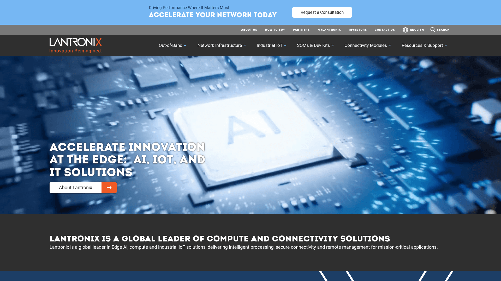 Lantronix website screenshot