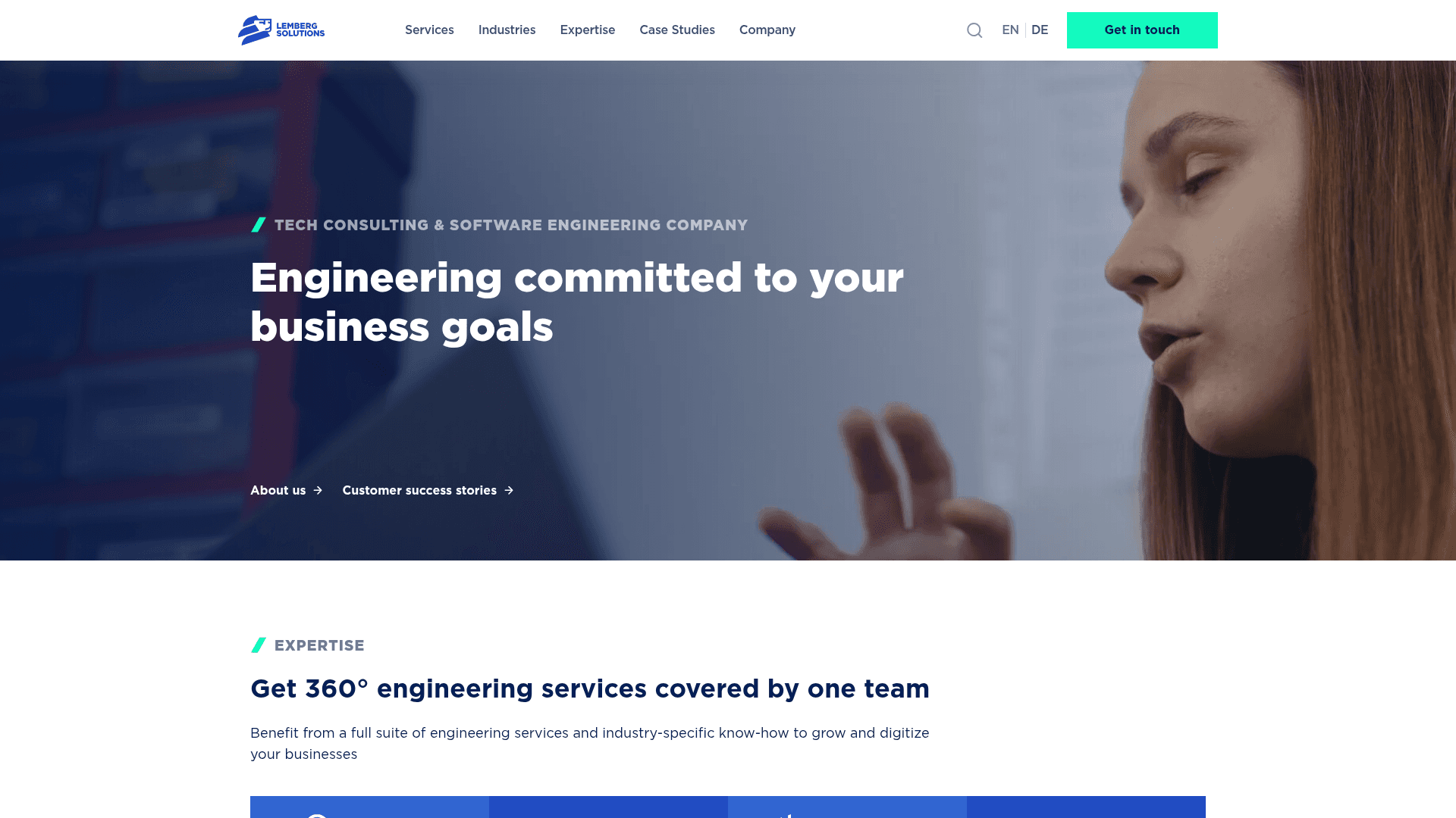 Lemberg Solutions website screenshot