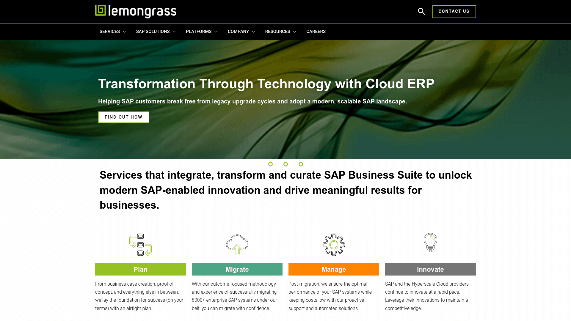 Lemongrass website screenshot