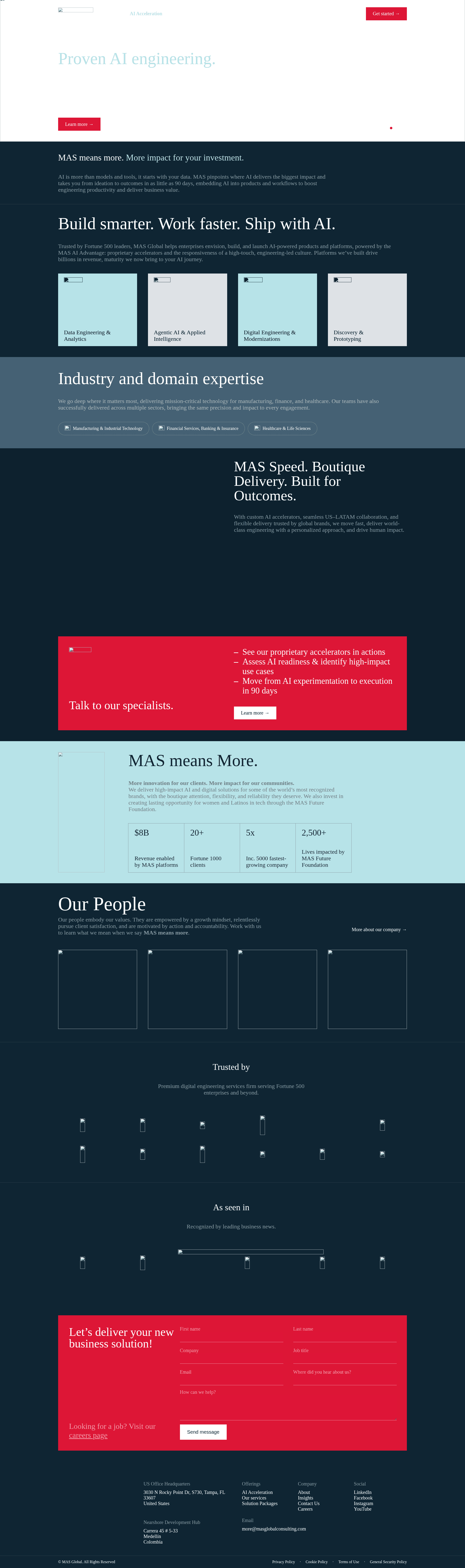 MAS Global Consulting website screenshot