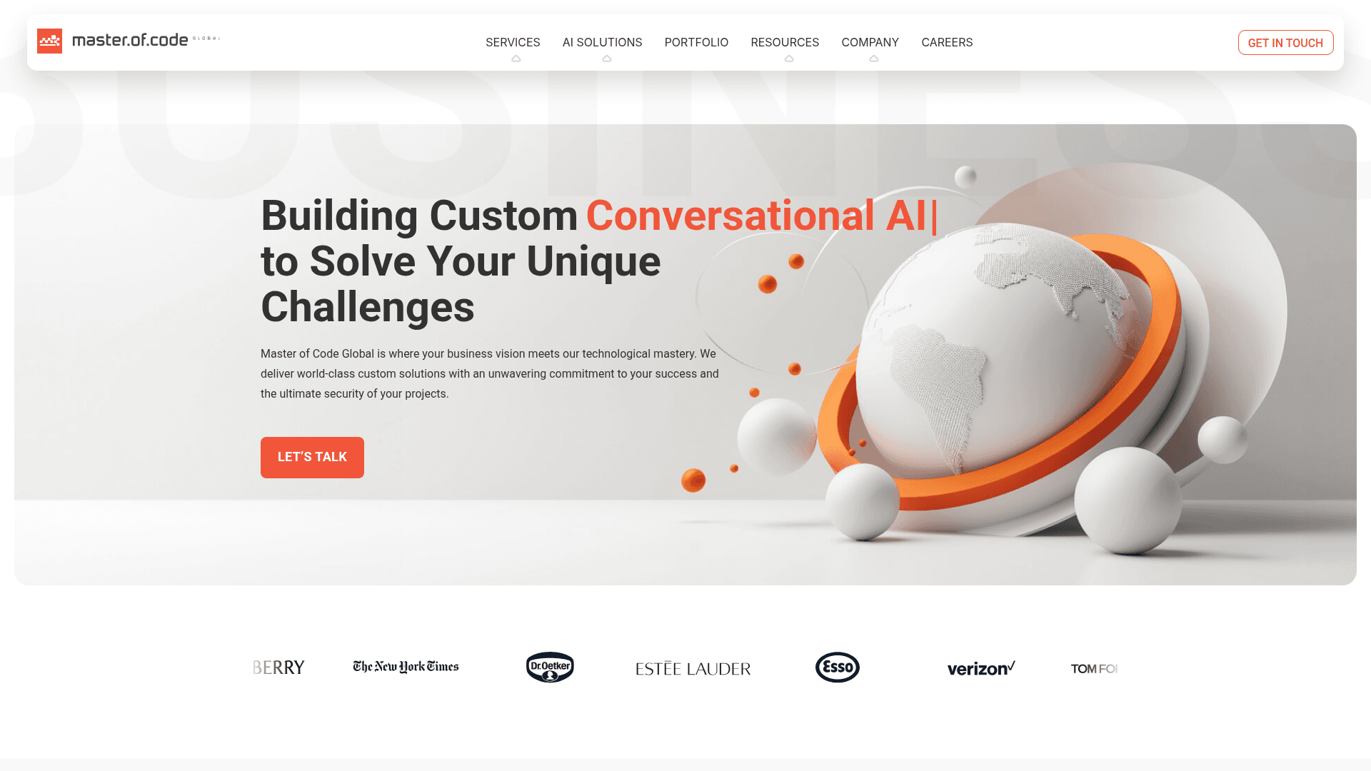 Master of Code Global website screenshot