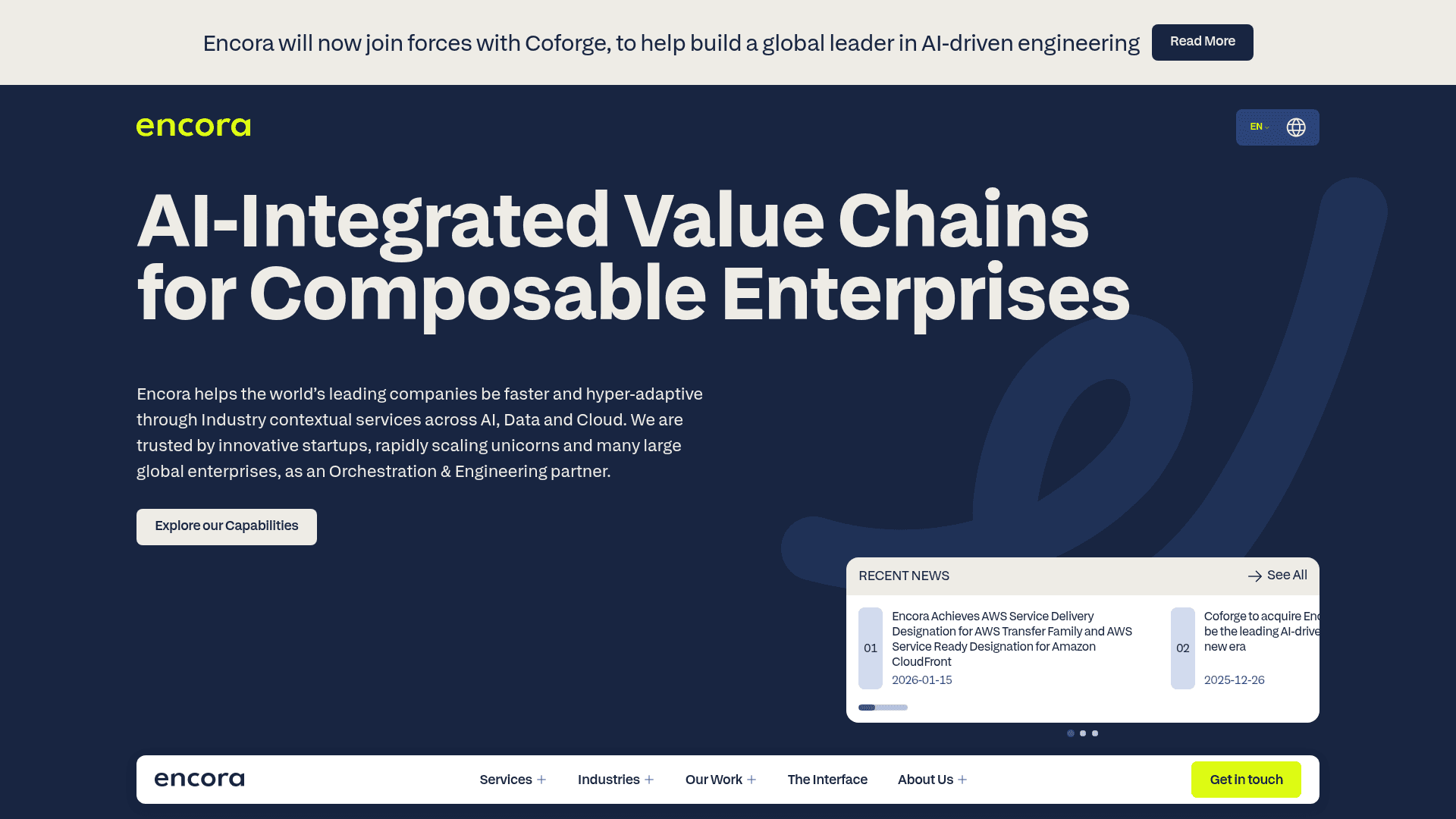 Nearsoft (now Encora) website screenshot