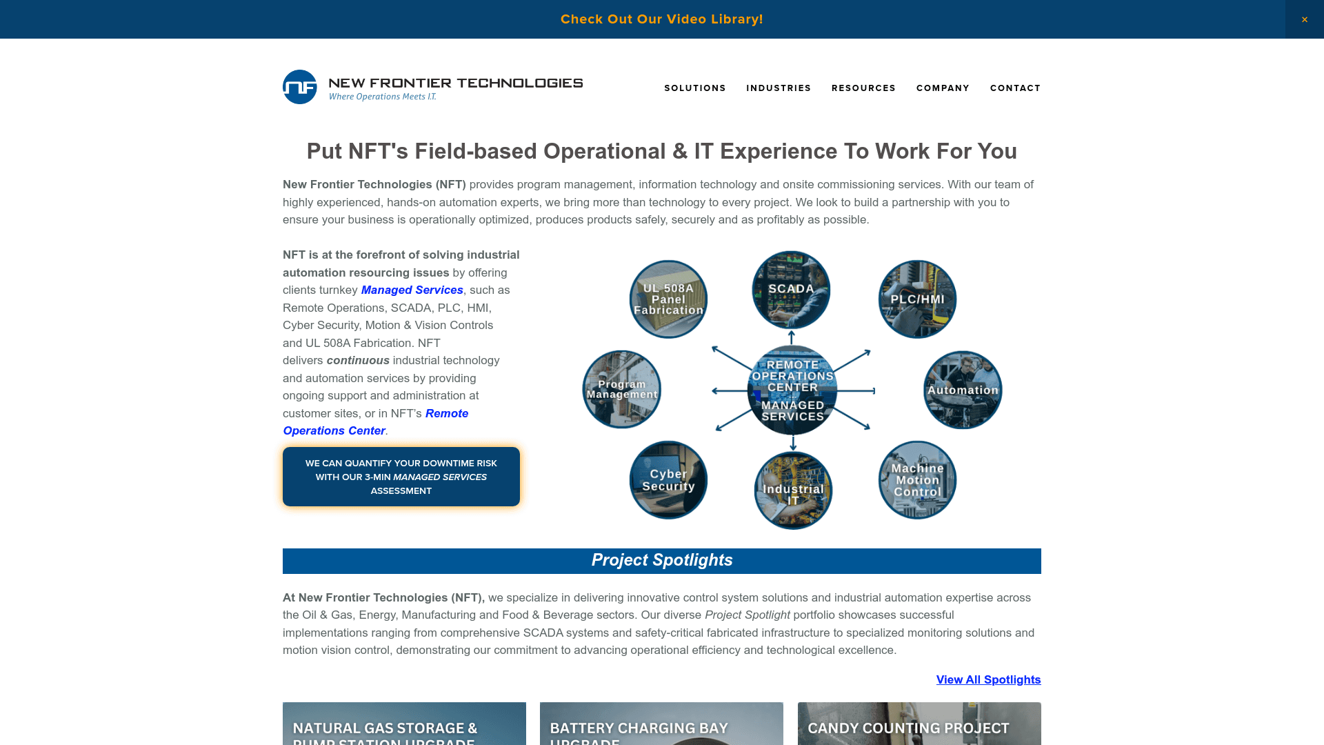 New Frontier Technologies website screenshot