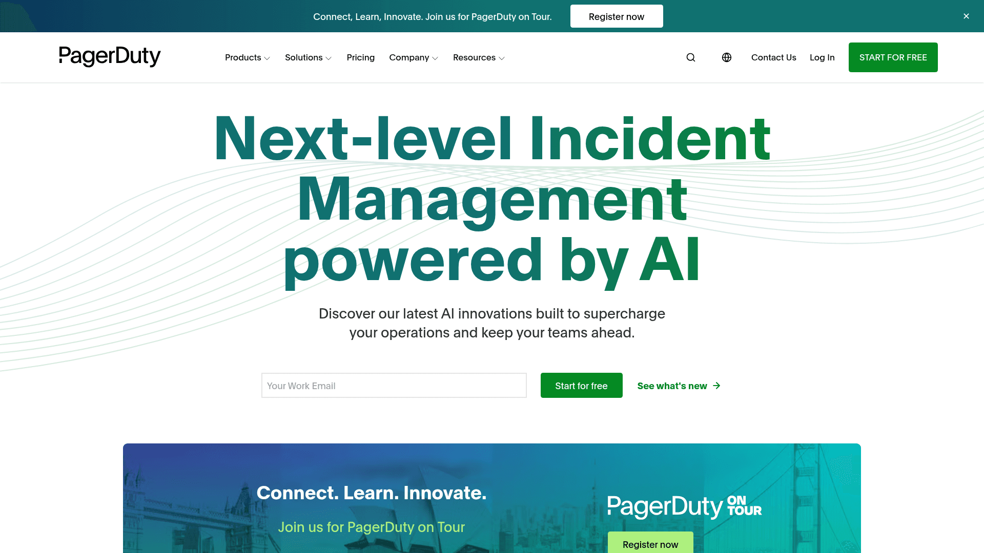 PagerDuty website screenshot