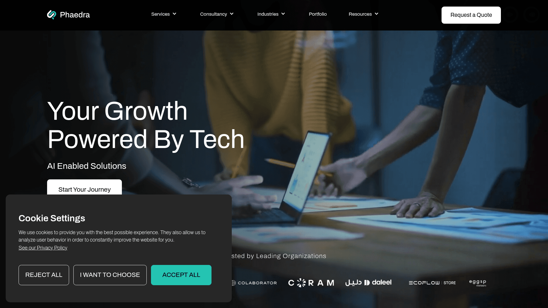 Phaedra Solutions website screenshot