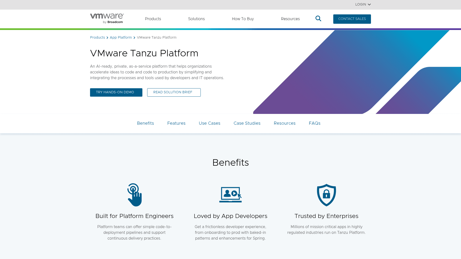 Pivotal (VMware Tanzu) website screenshot