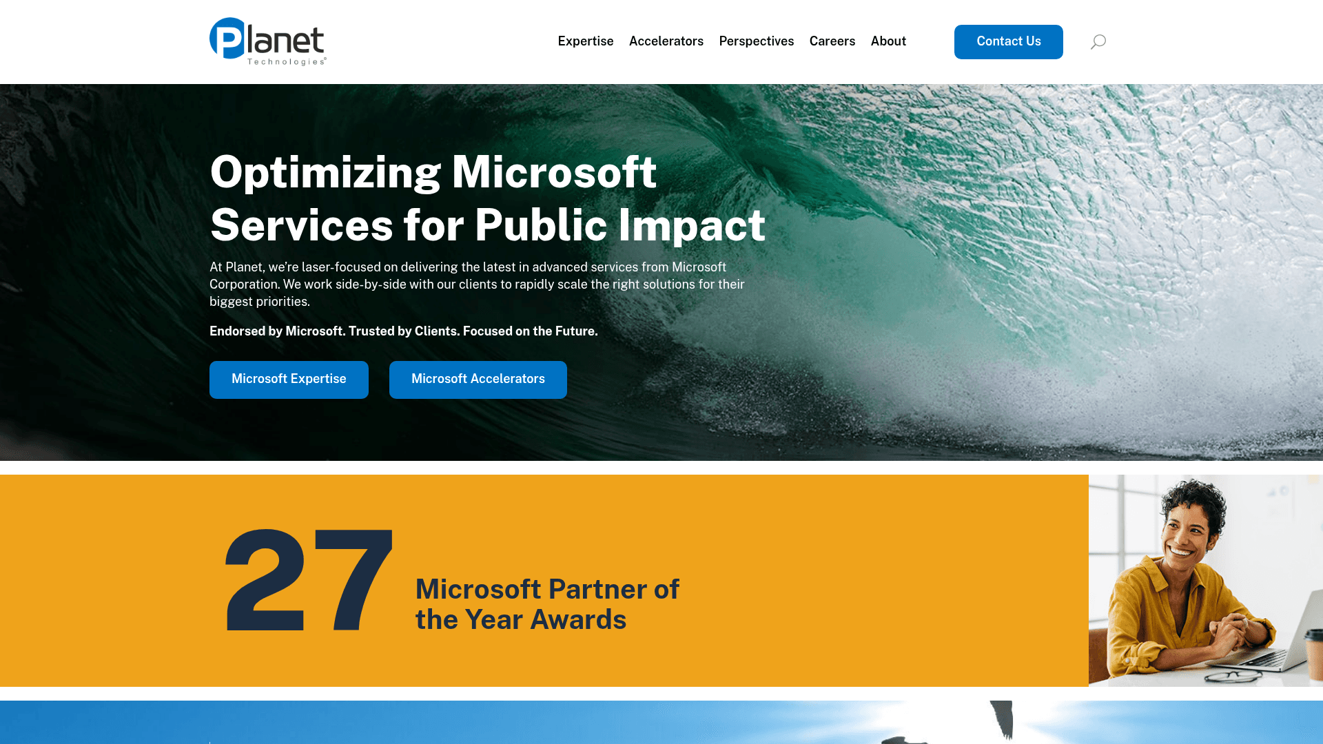 Planet Technologies website screenshot