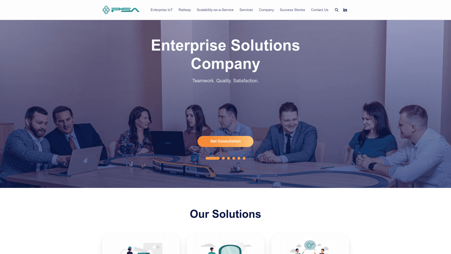 PSA Consulting website screenshot