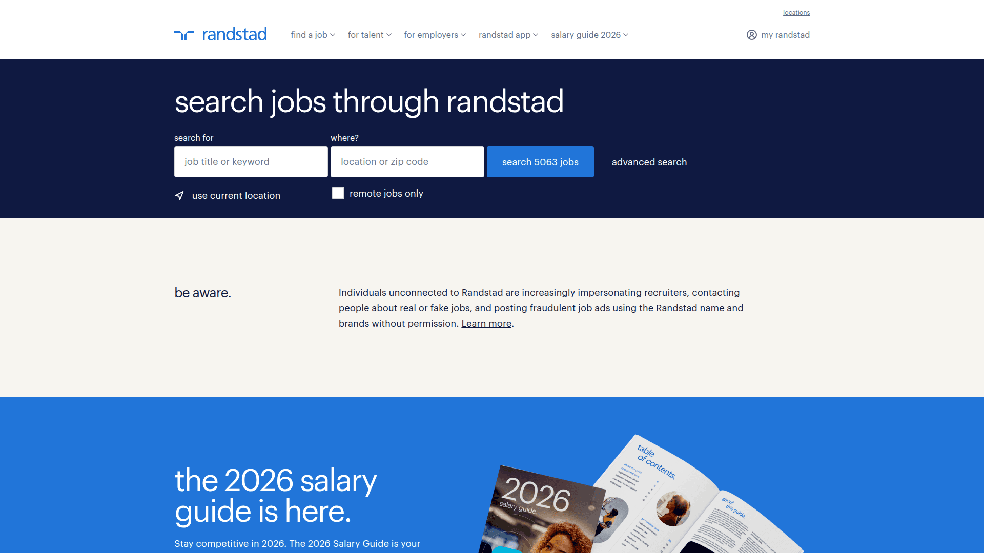 Randstad Technologies website screenshot