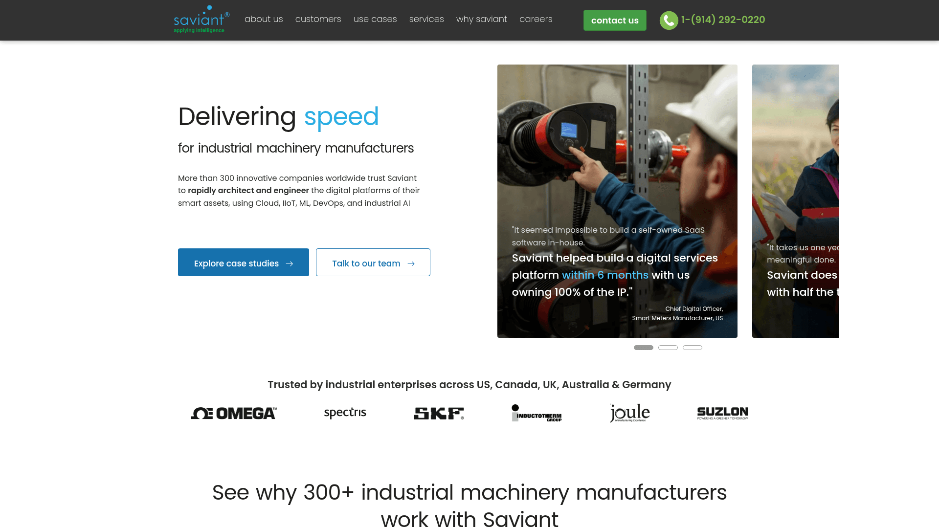 Saviant Consulting website screenshot