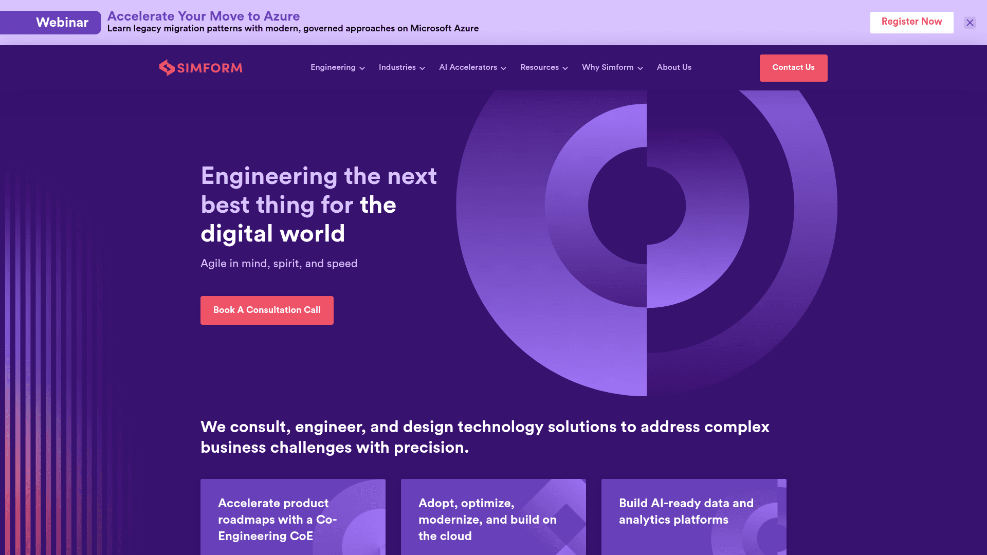 Simform website screenshot