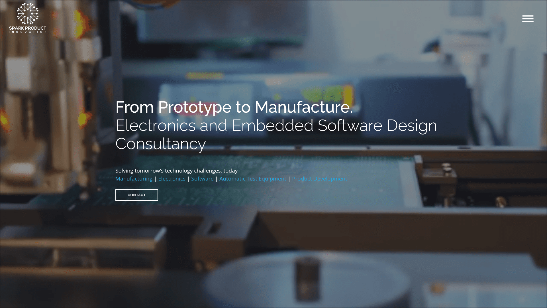 Spark Product Innovation website screenshot